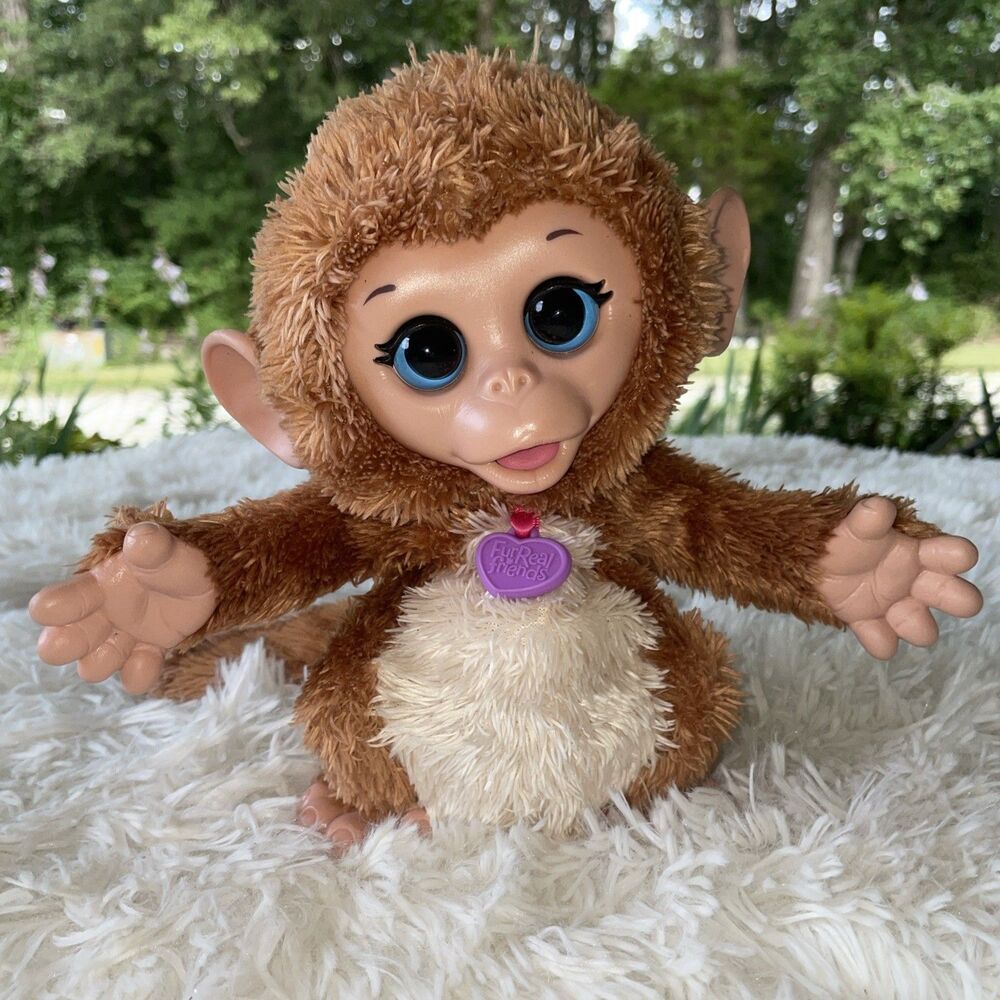 FurReal Friends Baby Cuddles My Giggling Monkey Talking Toy 2013 Hasbro